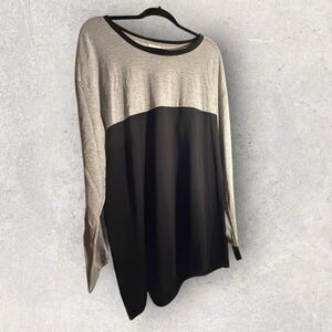 LulaRoe Hudson 3XL Solid Gray/Black Long sleeves NWT HTF Unicorn